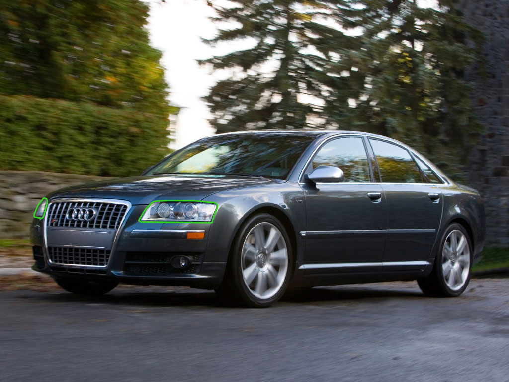 Audi S8 2007-2009 Headlight Protection Installation Location