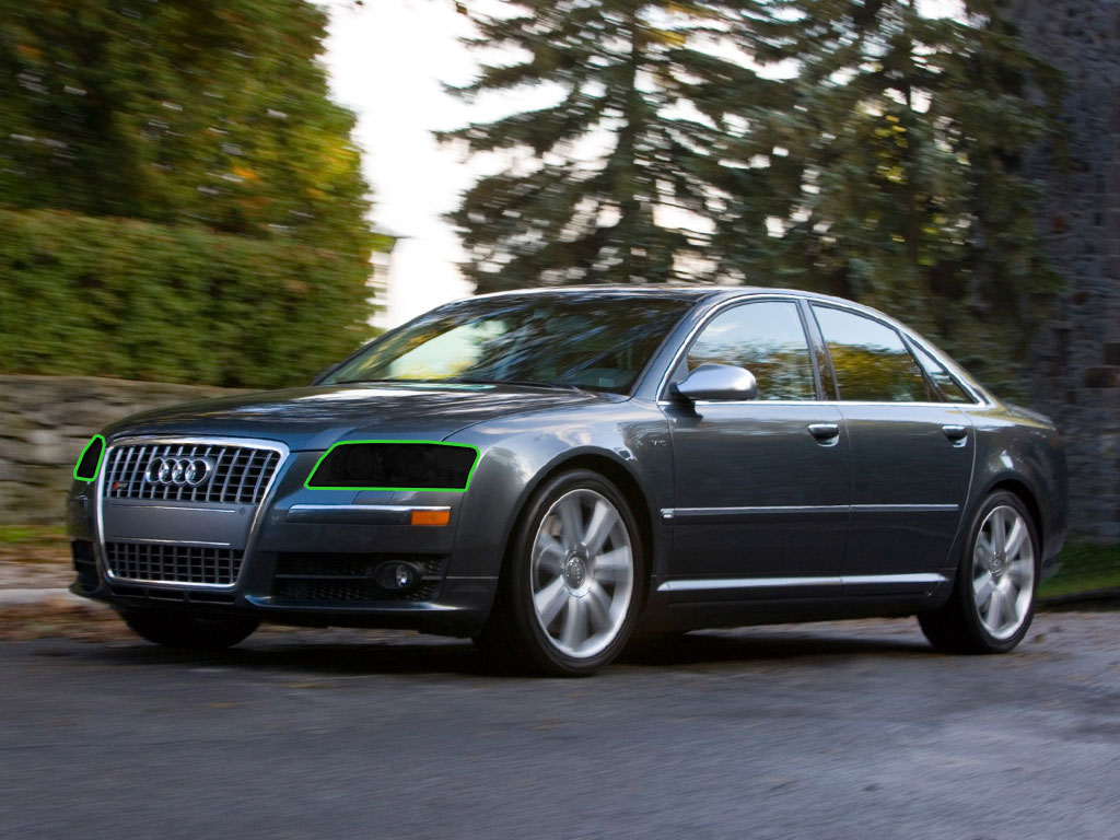 Audi S8 2007-2009 Headlight Tint Location