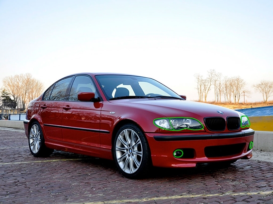 BMW 3-Series Sedan 2002-2005 Headlight Protection Installation Location