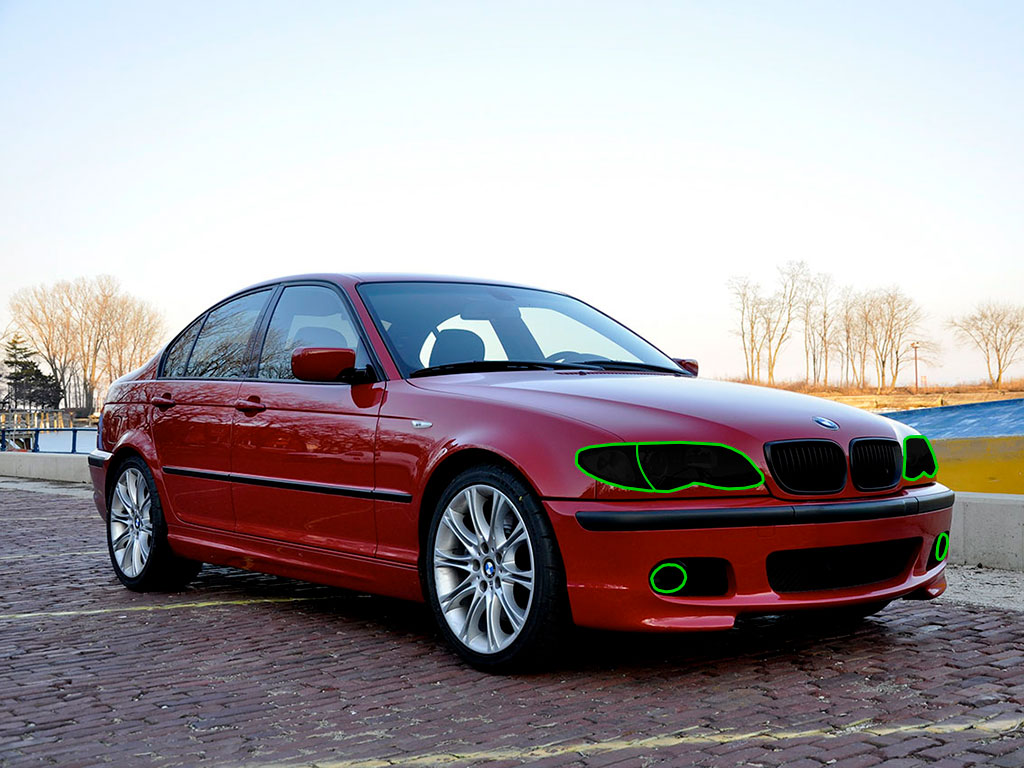 BMW 3-Series 2002-2005 (Sedan / Wagon) Headlight Tint Location