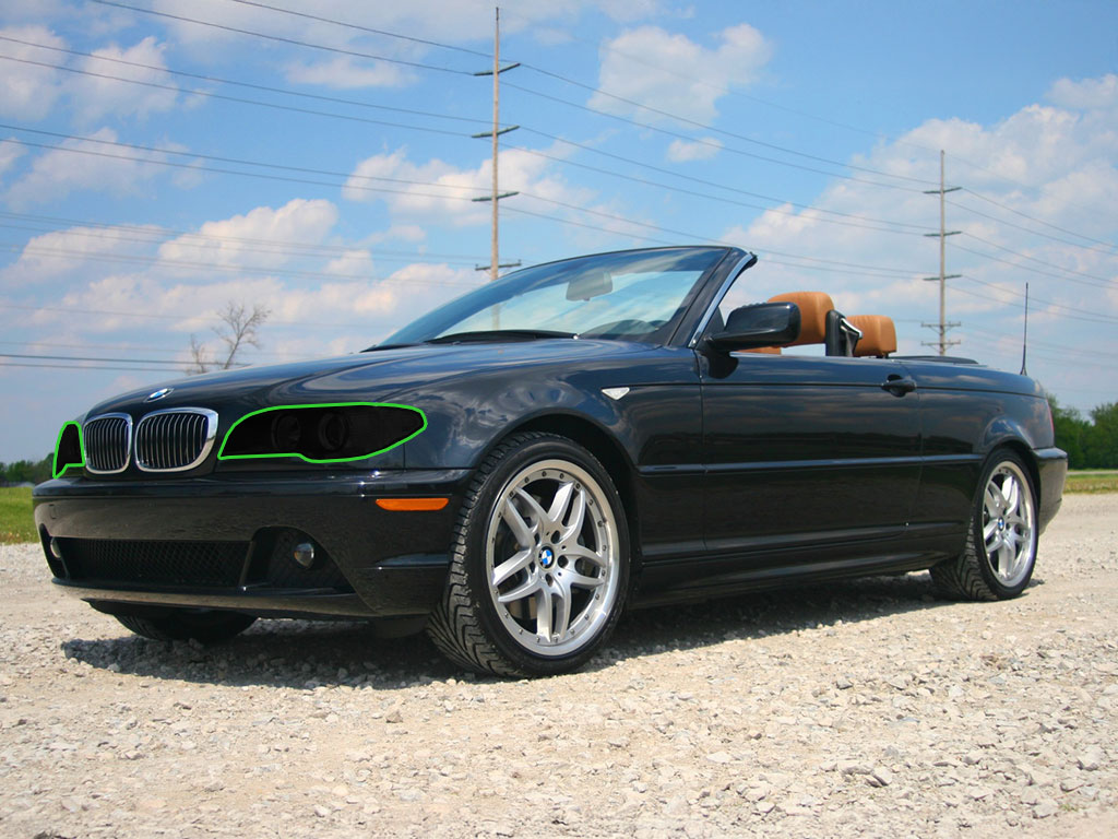 BMW 3-Series 2004-2006 (Coupe) Headlight Tint Location