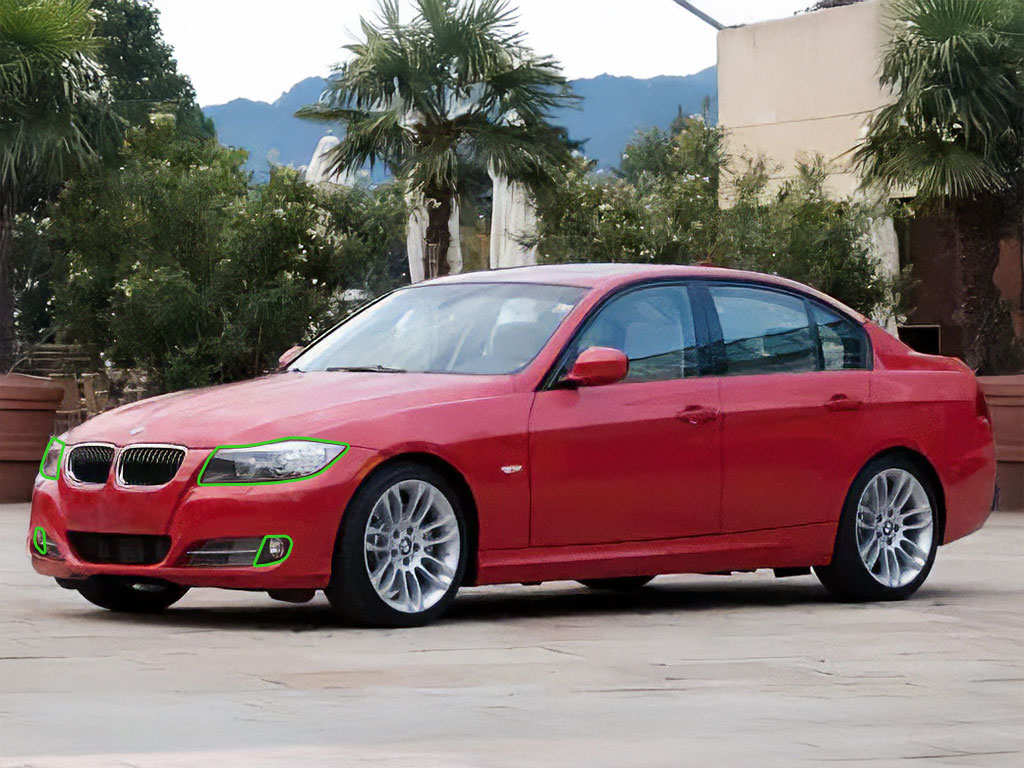 BMW 3-Series Sedan / Wagon 2006-2011 Headlight Protection Installation Location