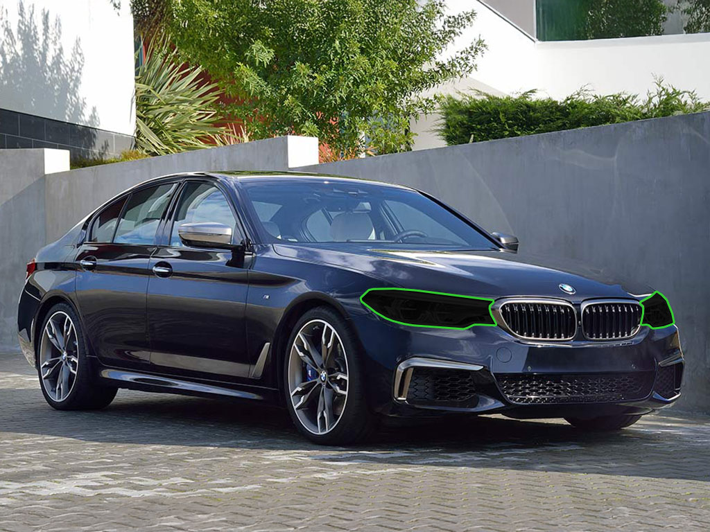 BMW 5-Series 2017-2020 Headlight Tint Location