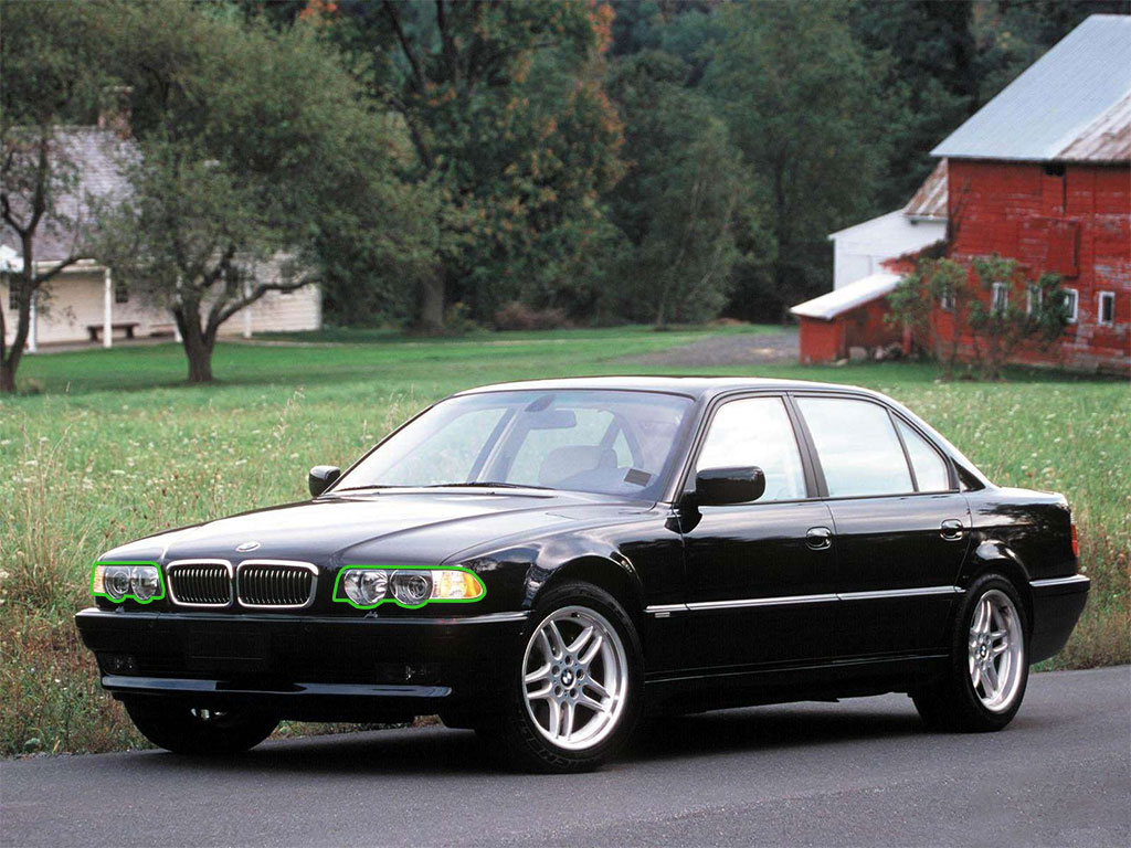 BMW 7-Series 1999-2001 Headlight Protection Installation Location