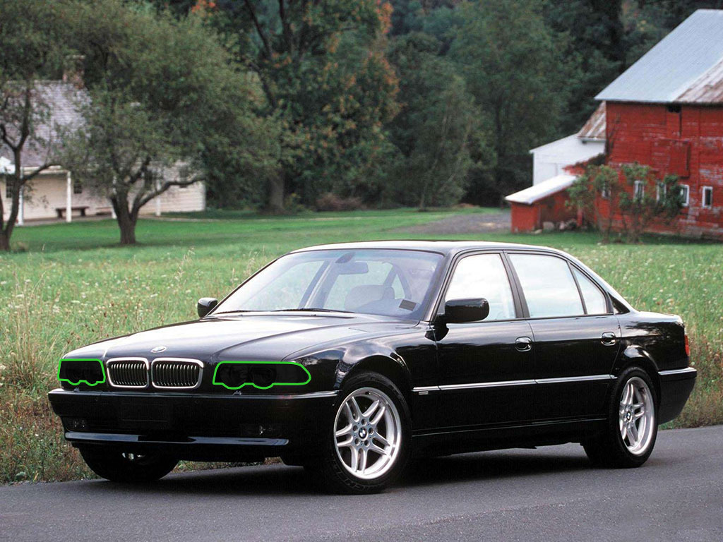 BMW 7-Series 1999-2001 Headlight Tint Location