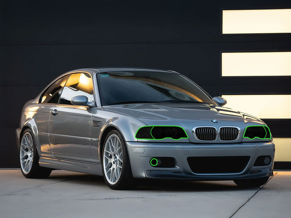 BMW 3-Series 2000-2003 (Coupe / Convertible) Headlight Tint Location