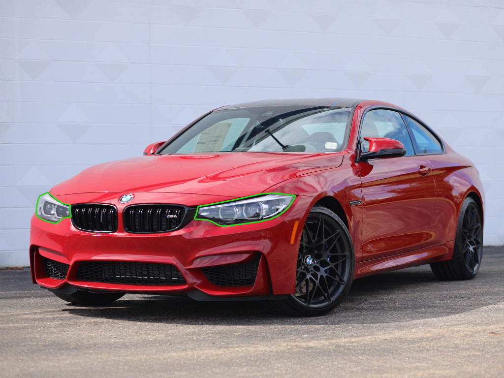 BMW M4 2019-2020 Headlight Protection Installation Location