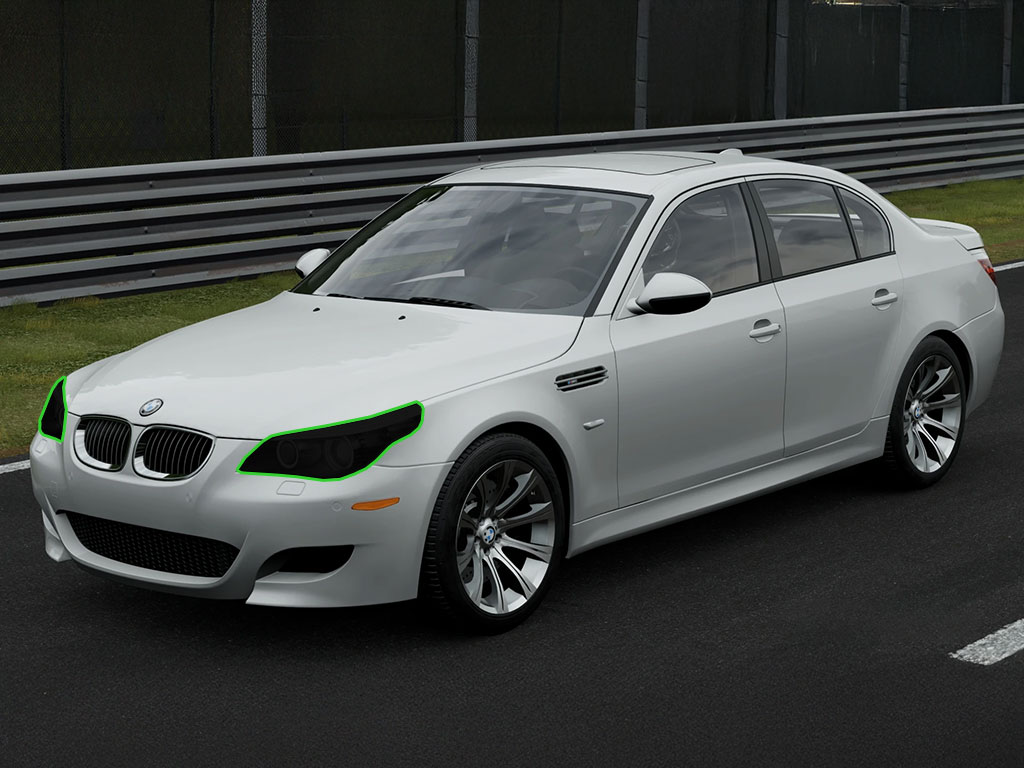 BMW M5 2006-2010 Headlight Tint Location