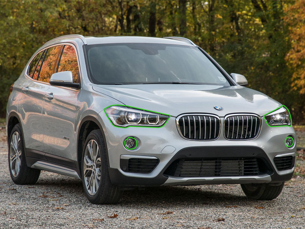 BMW X1 2016-2019 Headlight Protection Installation Location