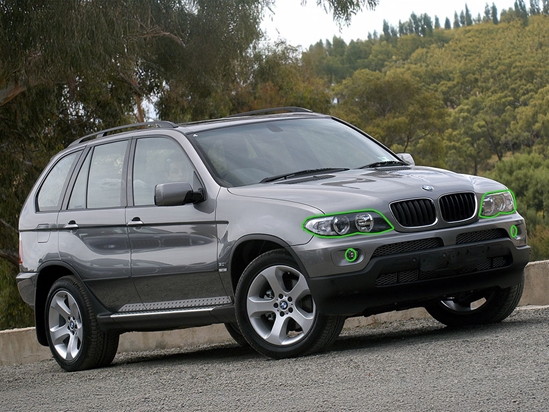 BMW X5 2000-2003 Headlight Protection Installation Location