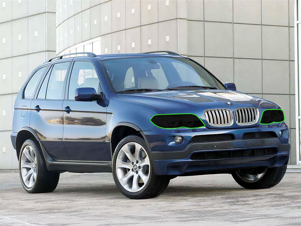 BMW X5 2004-2006 Headlight Tint Location