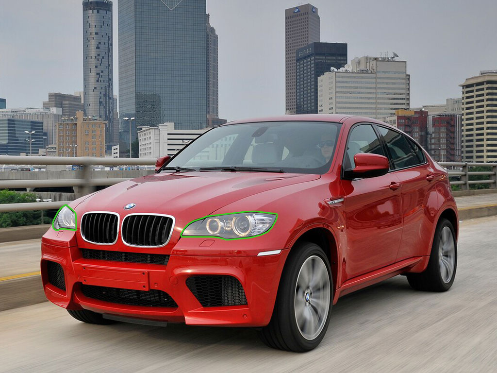 BMW X6 2008-2014 Headlight Protection Installation Location