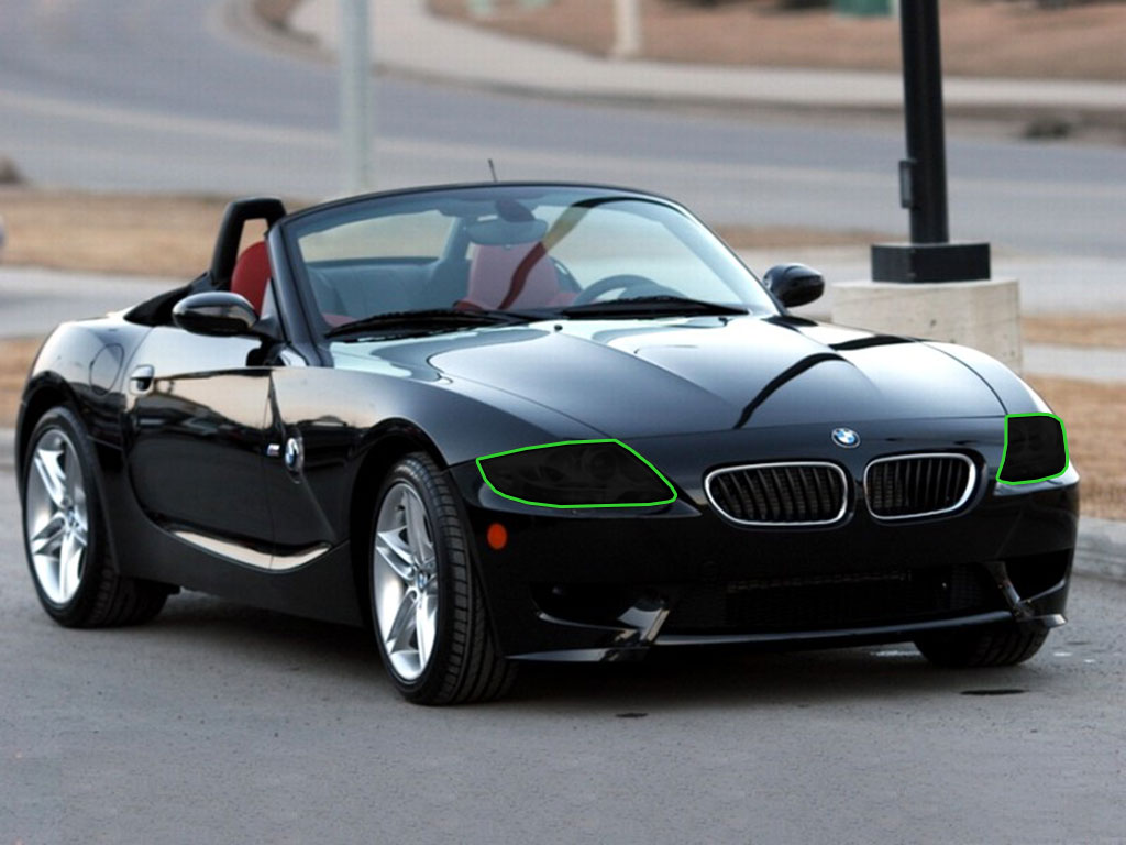 BMW Z4 2003-2005 Headlight Tint Location