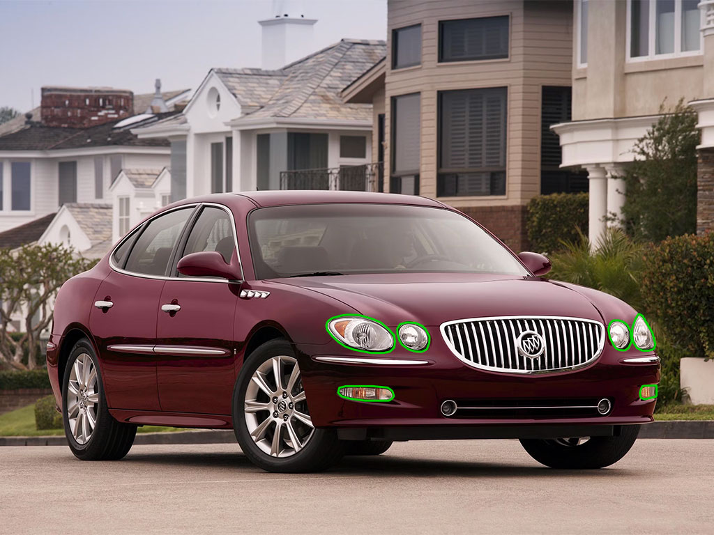 Buick Lacrosse 2005-2009 Headlight Protection Installation Location