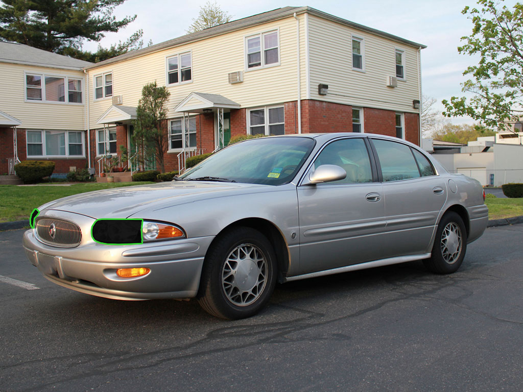 Buick LeSabre 2000-2005 Headlight Tint Location