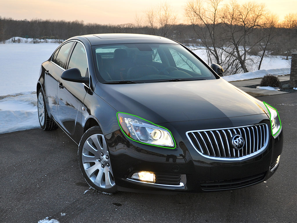 Buick Regal CXL 2011-2013 Headlight Protection Installation Location