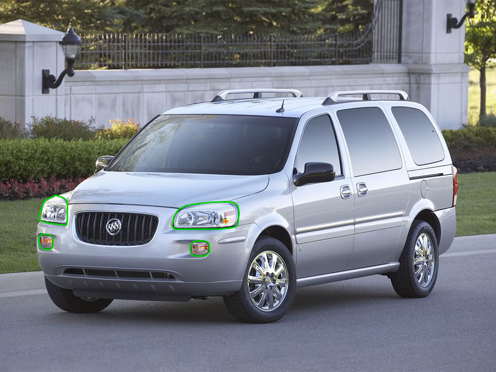 Buick Terraza 2005-2007 Headlight Protection Installation Location