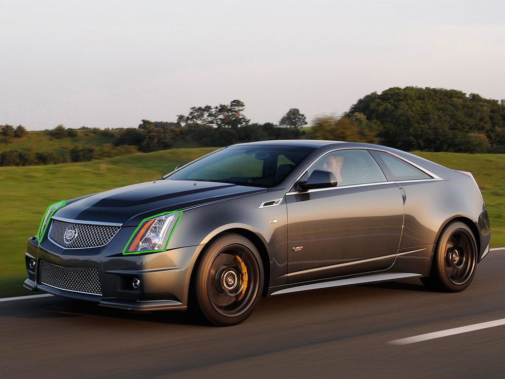 Cadillac CTS Sedan 2003-2007 Headlight Protection Installation Location