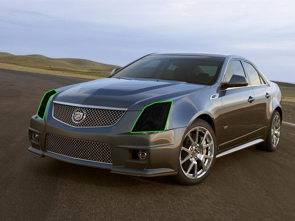 Cadillac CTS 2008-2013 (Sedan / Wagon) Headlight Tint Location