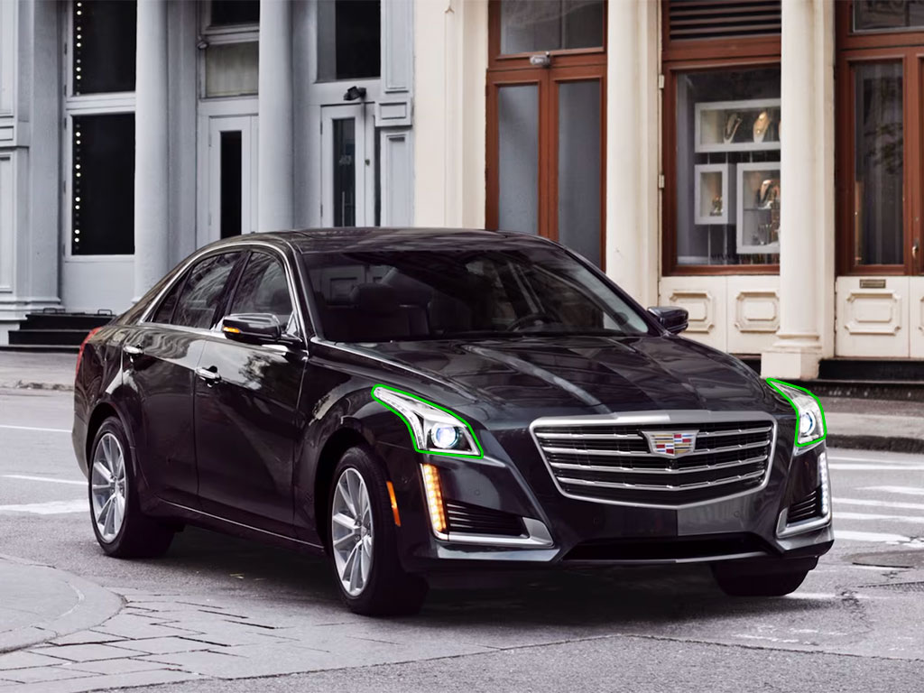 Cadillac CTS 2014-2019 Headlight Protection Installation Location