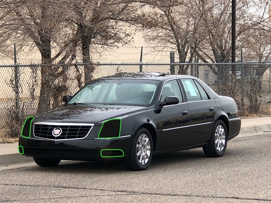 Cadillac DTS 2006-2011 Headlight Tint Location