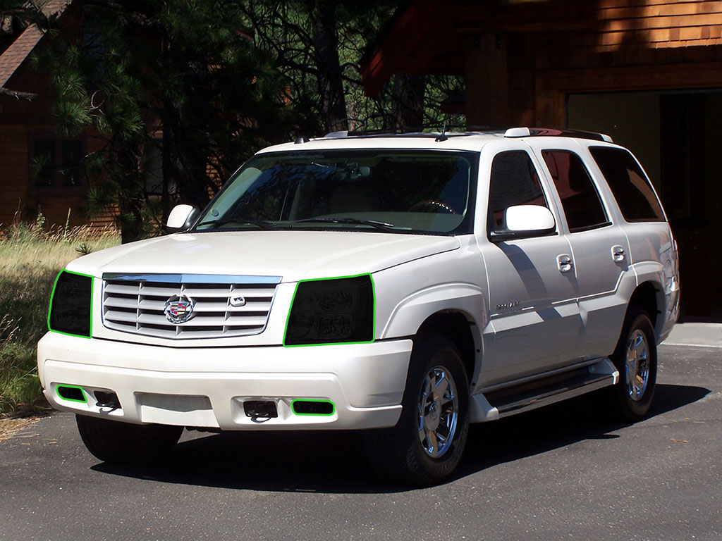 Cadillac Escalade 2002-2006 Headlight Tint Location