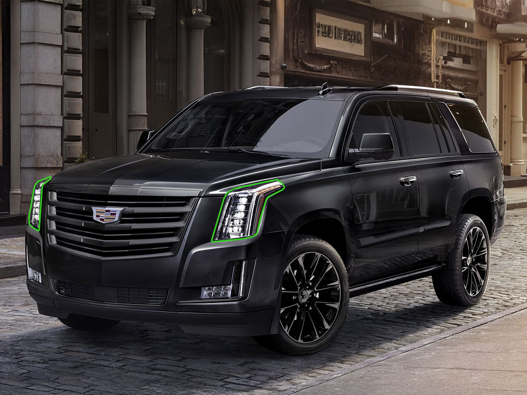 Cadillac Escalade 2015-2020 Headlight Protection Installation Location