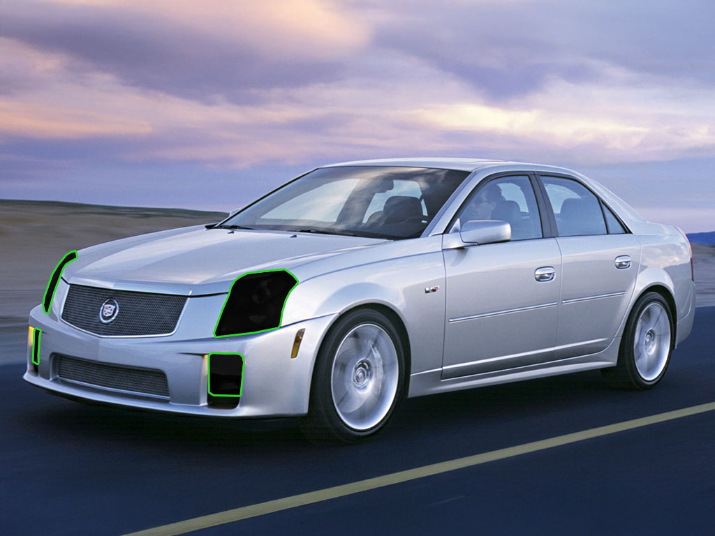 Cadillac STS 2005-2007 Headlight Tint Location