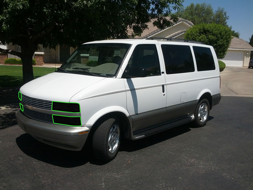 Chevrolet Astro 1995-2005 Headlight Tint Location