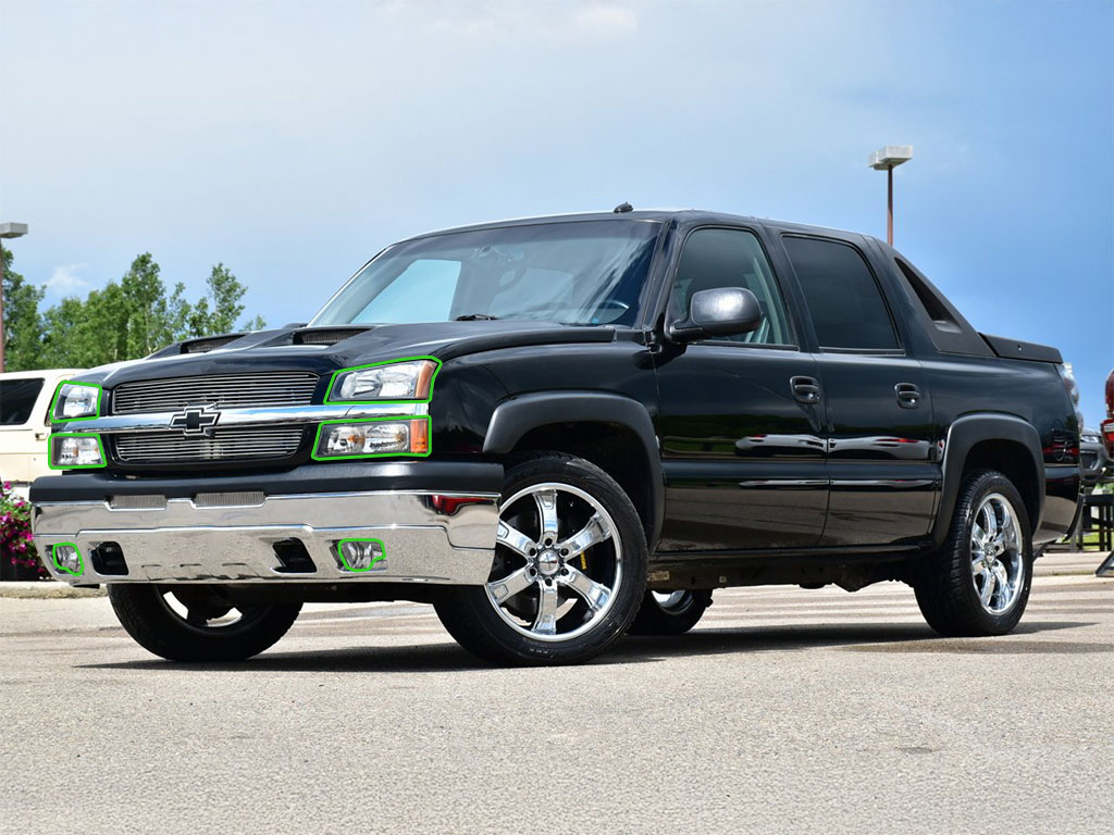 Chevrolet Avalanche 2002-2006 Headlight Protection Installation Location