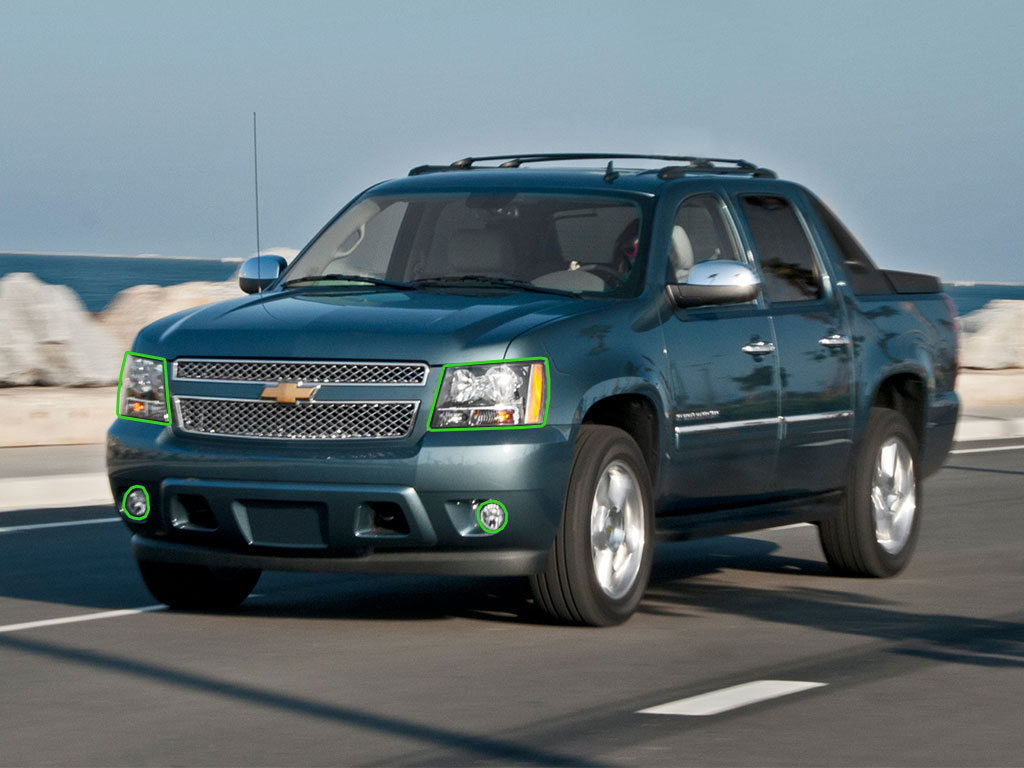 Chevrolet Avalanche 2007-2013 Headlight Protection Installation Location