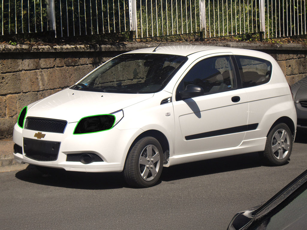 Chevrolet Aveo 2007-2011 (Sedan) Headlight Tint Location