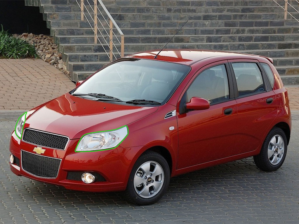 Chevrolet Aveo 5 2007-2008 Headlight Protection Installation Location