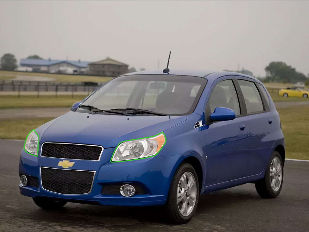 Chevrolet Aveo 5 2009-2011 Headlight Protection Installation Location