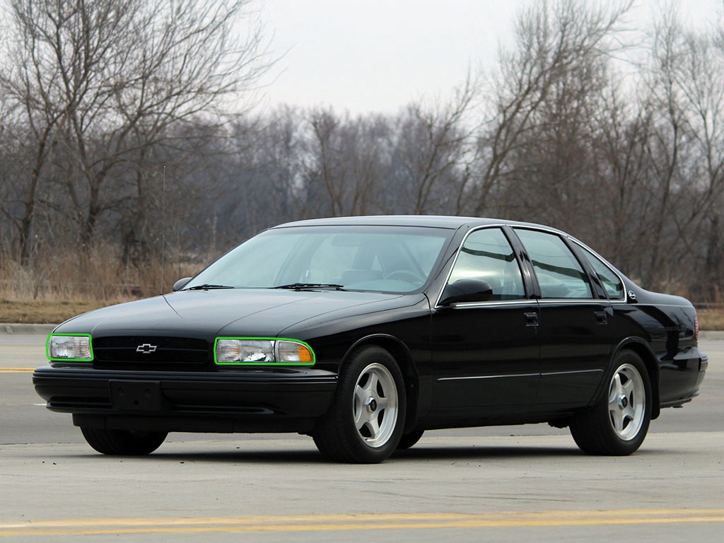 Chevrolet Impala 1994-1996 Headlight Protection Installation Location