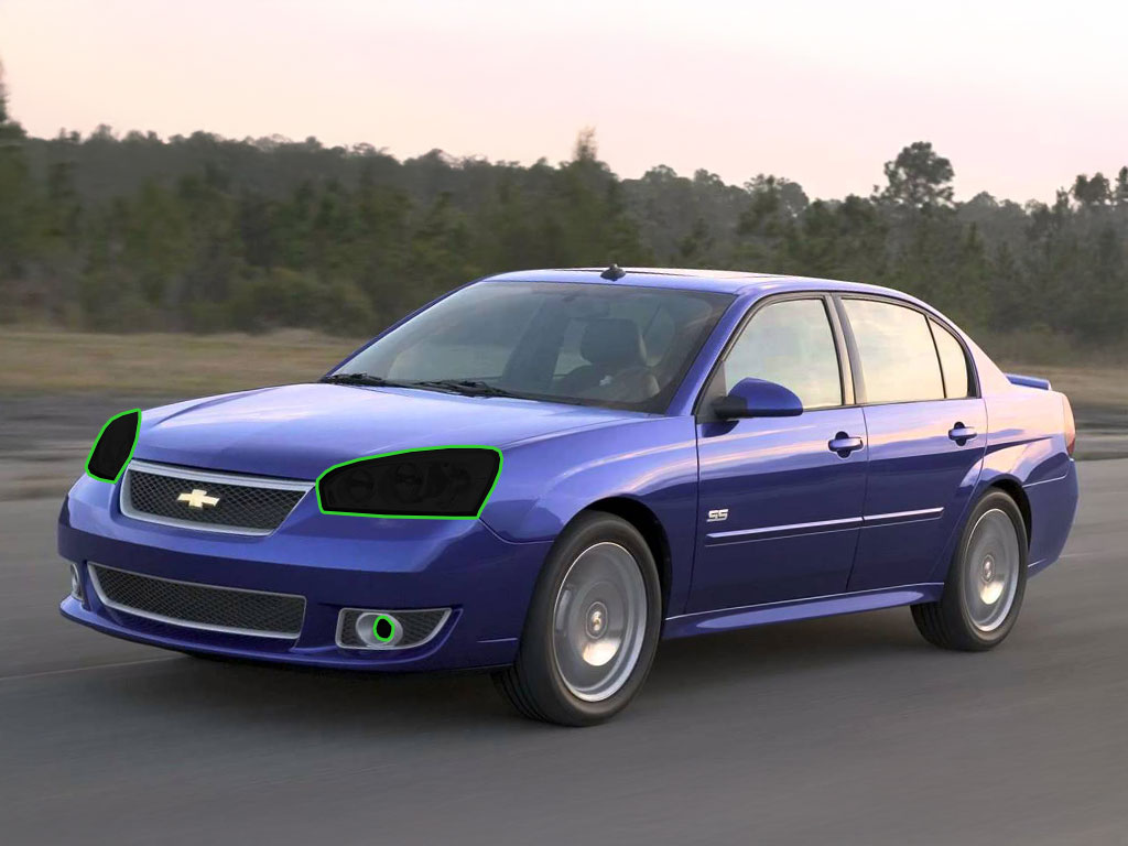 Chevrolet Malibu 2004-2007 Headlight Tint Location