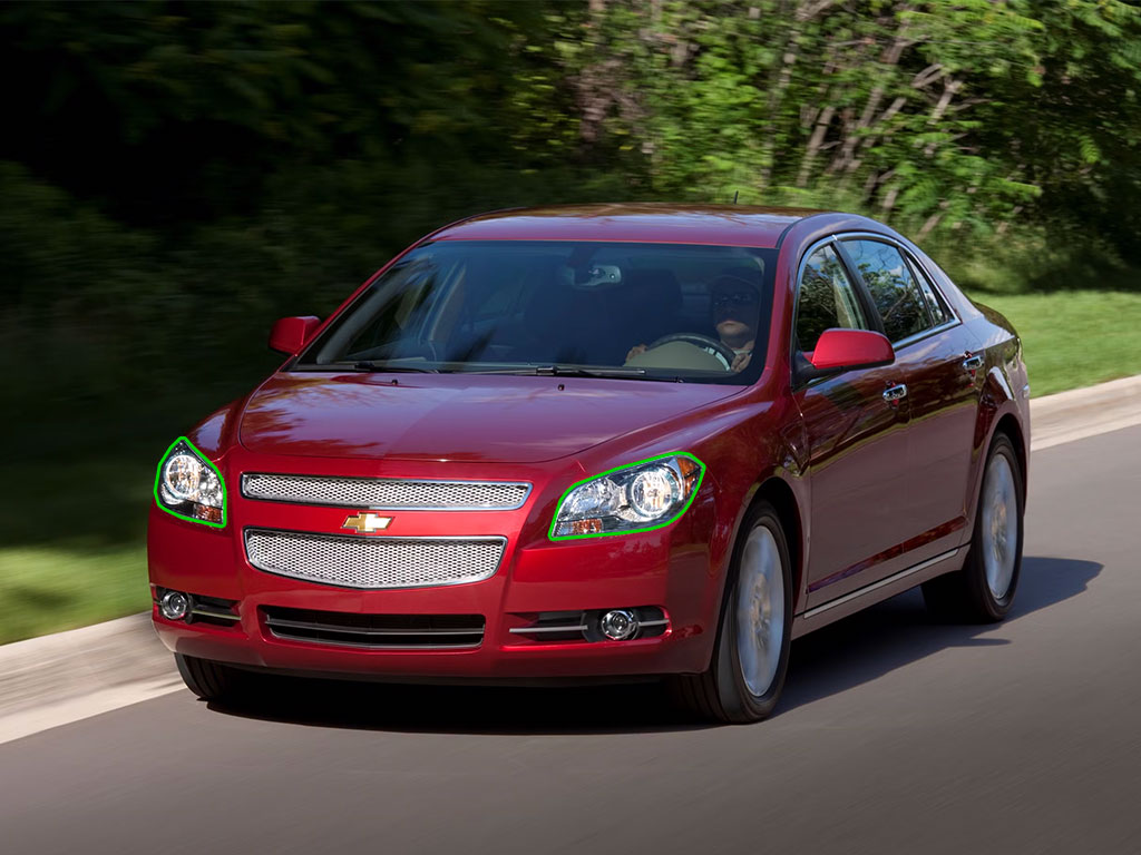 Chevrolet Malibu 2008-2012 Headlight Protection Installation Location