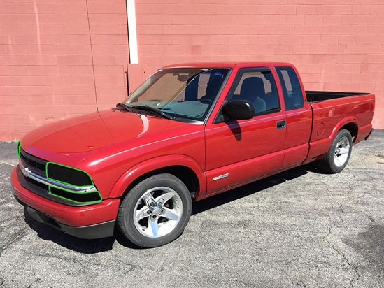 Chevrolet S-10 1998-2004 Headlight Tint Location