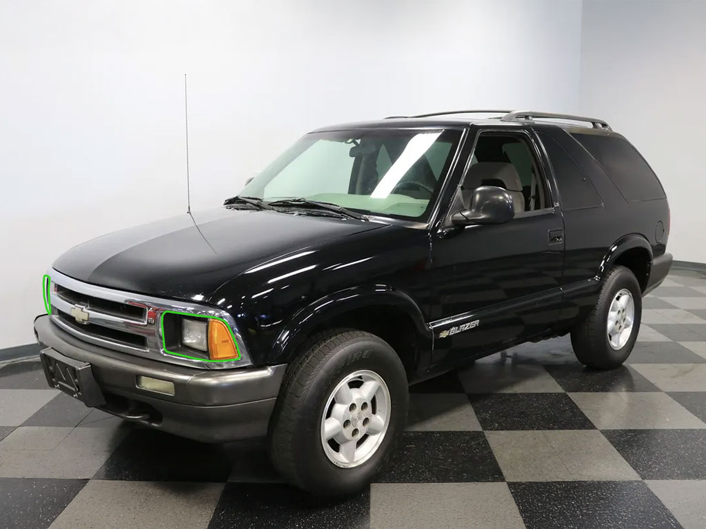 Chevrolet S-10 Blazer 1994-1997 Headlight Protection Installation Location