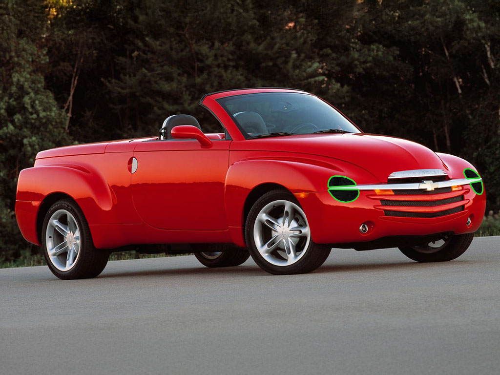 Chevrolet SSR 2003-2006 Headlight Tint Location