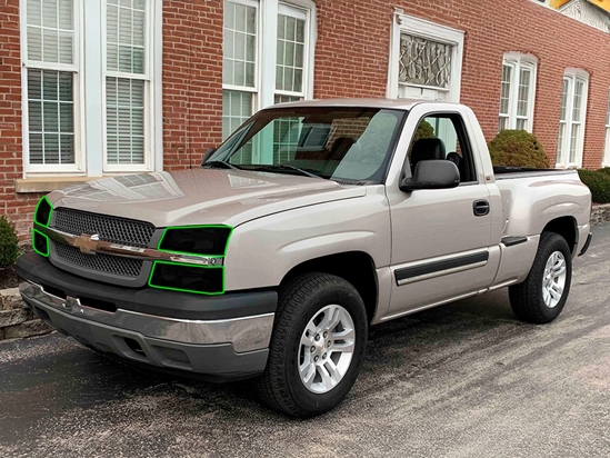 Chevrolet Silverado 2003-2006 Headlight Tint Location