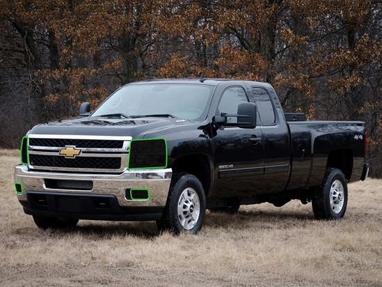 Chevrolet Silverado 2007-2014 (2500 / 3500) Headlight Tint Location