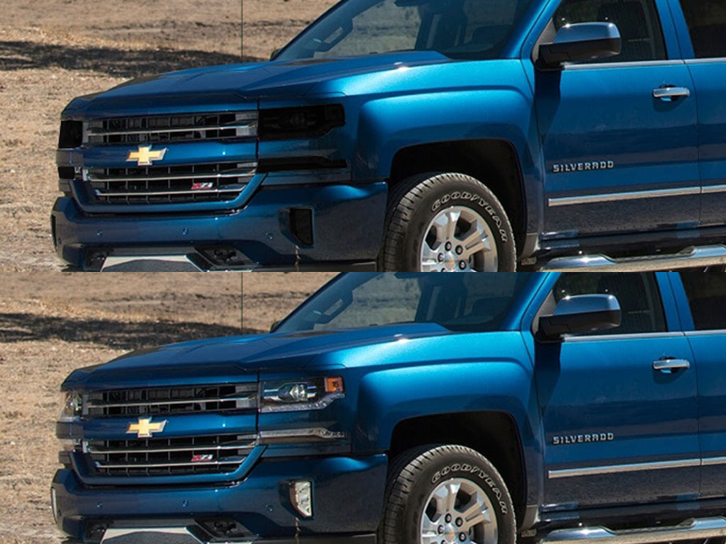 Chevrolet Silverado 2016-2018 (1500) Headlight Tint Appearance