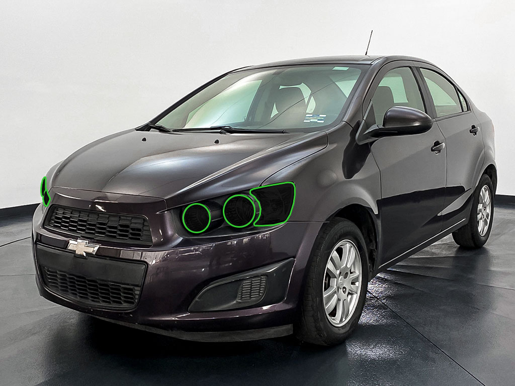 Chevrolet Sonic 2012-2016 Headlight Tint Location