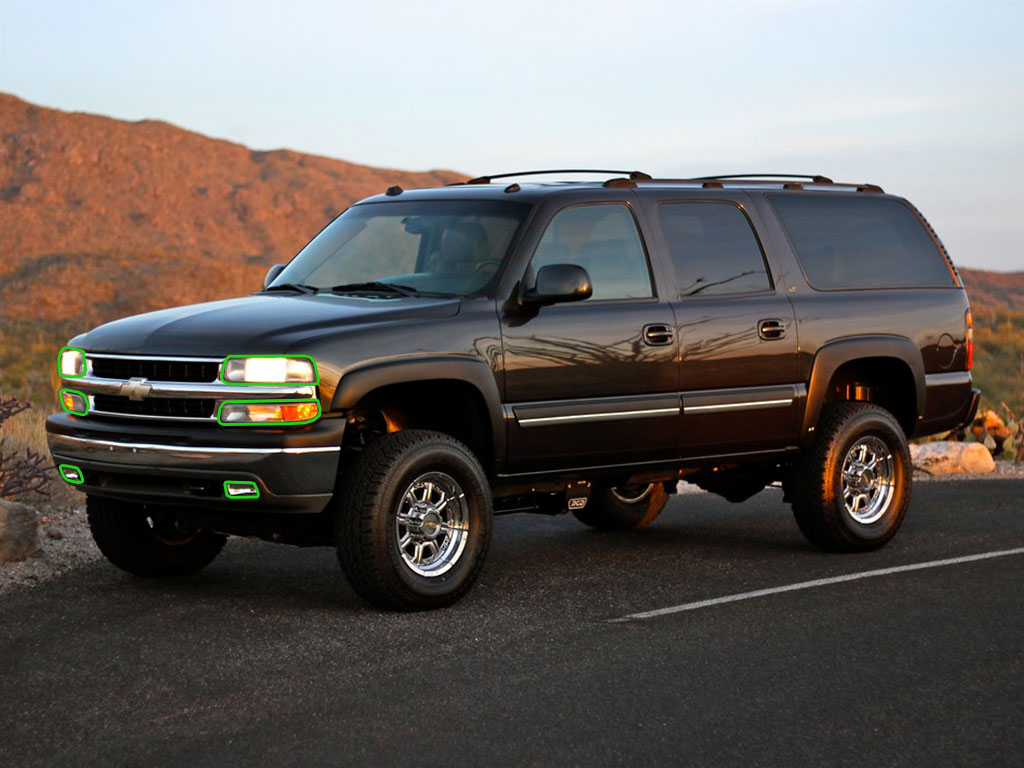 Chevrolet Suburban 2000-2006 Headlight Protection Installation Location