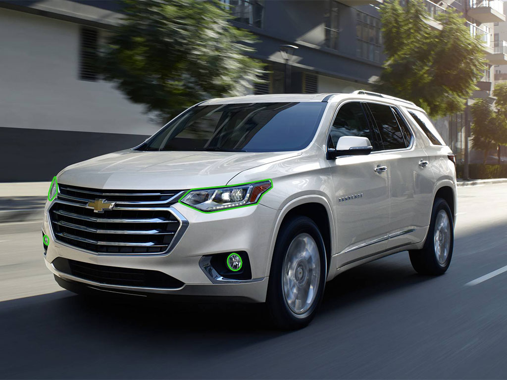 Chevrolet Traverse 2018-2021 Headlight Protection Installation Location