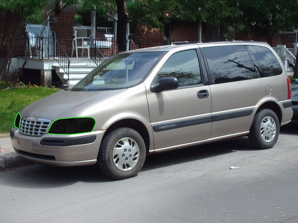 Chevrolet Venture 2001-2005 Headlight Tint Location