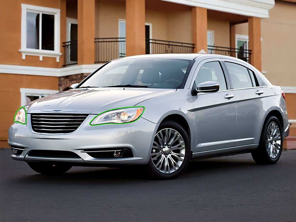 Chrysler 200 2011-2014 Headlight Protection Installation Location