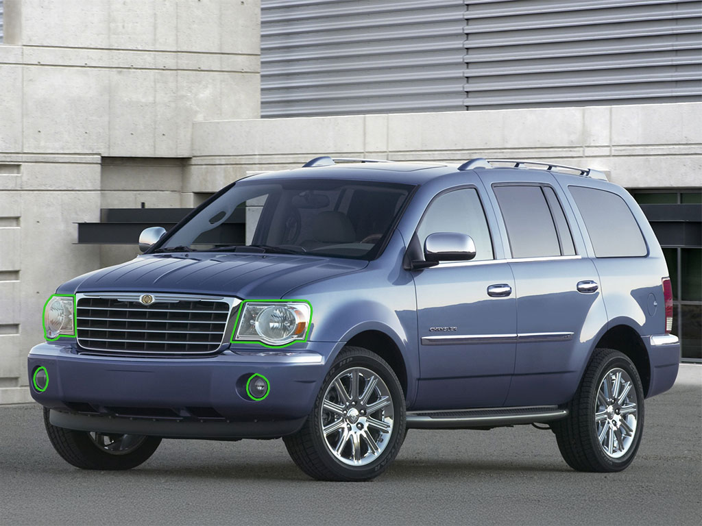 Chrysler Aspen 2007-2009 Headlight Protection Installation Location