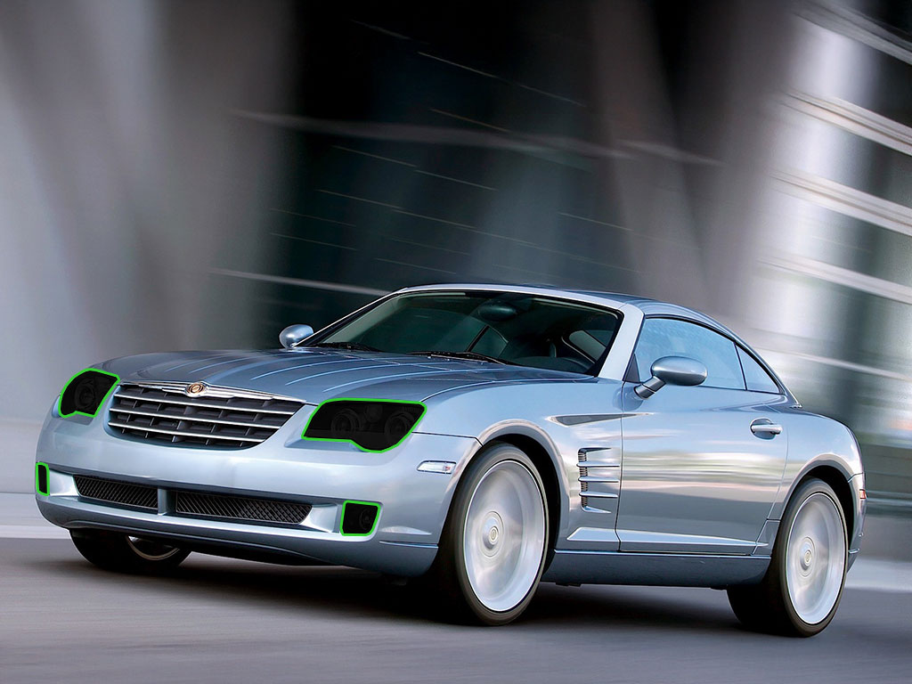 Chrysler Crossfire 2004-2008 Headlight Tint Location